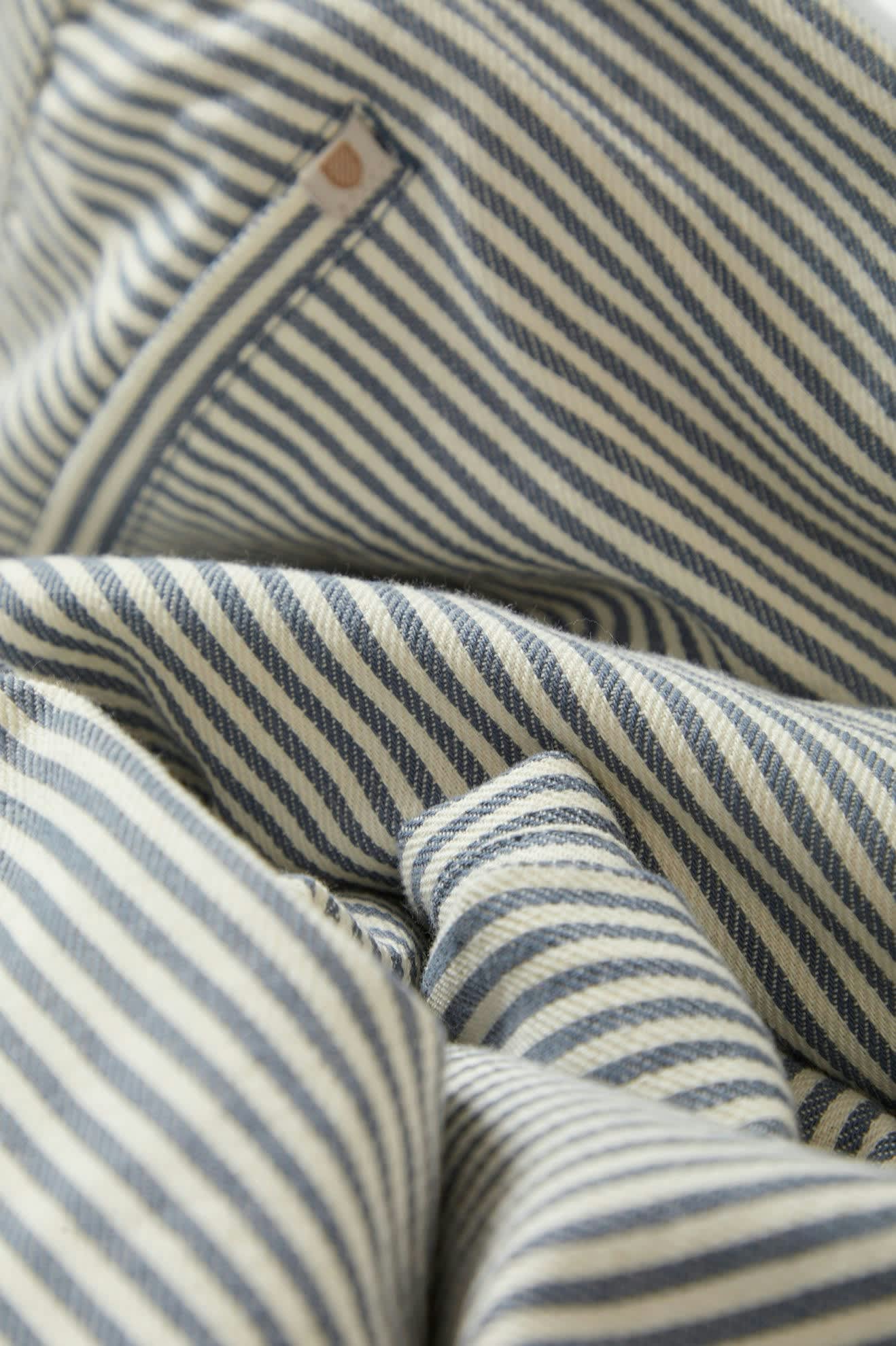 Women's Bedford Pant in the color Azure Blue Pinstripe - Additional Laydown image