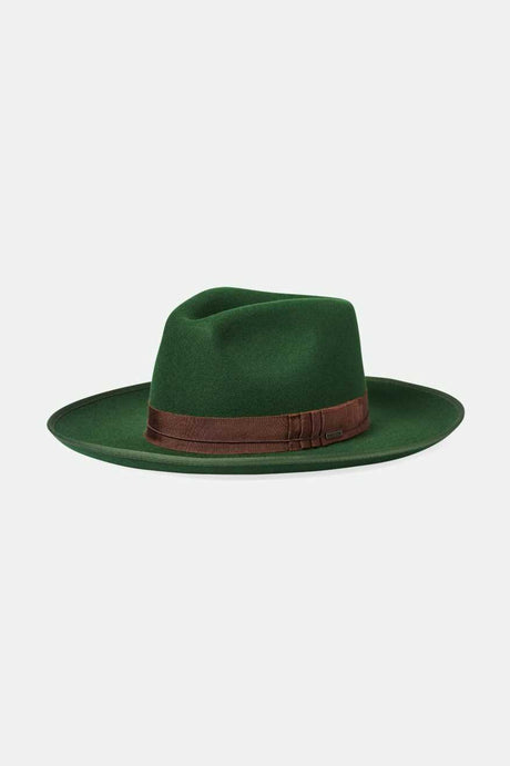 Brixton Unisex Reno Fedora - Moss/Brown | Main