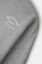 Men's Straton Crew in the color Heather Grey - Additional Laydown image