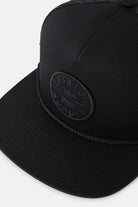 Unisex Oath Trucker Hat in the color Black/Black/Black - Additional Laydown image