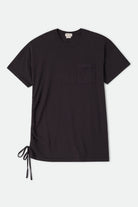 Women's Carefree Organic Garment Dye T-Shirt Dress in the color Black - Front Product View