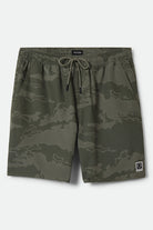 Men's Journey Active Short in the color Olive Tiger Camo - Front Product View