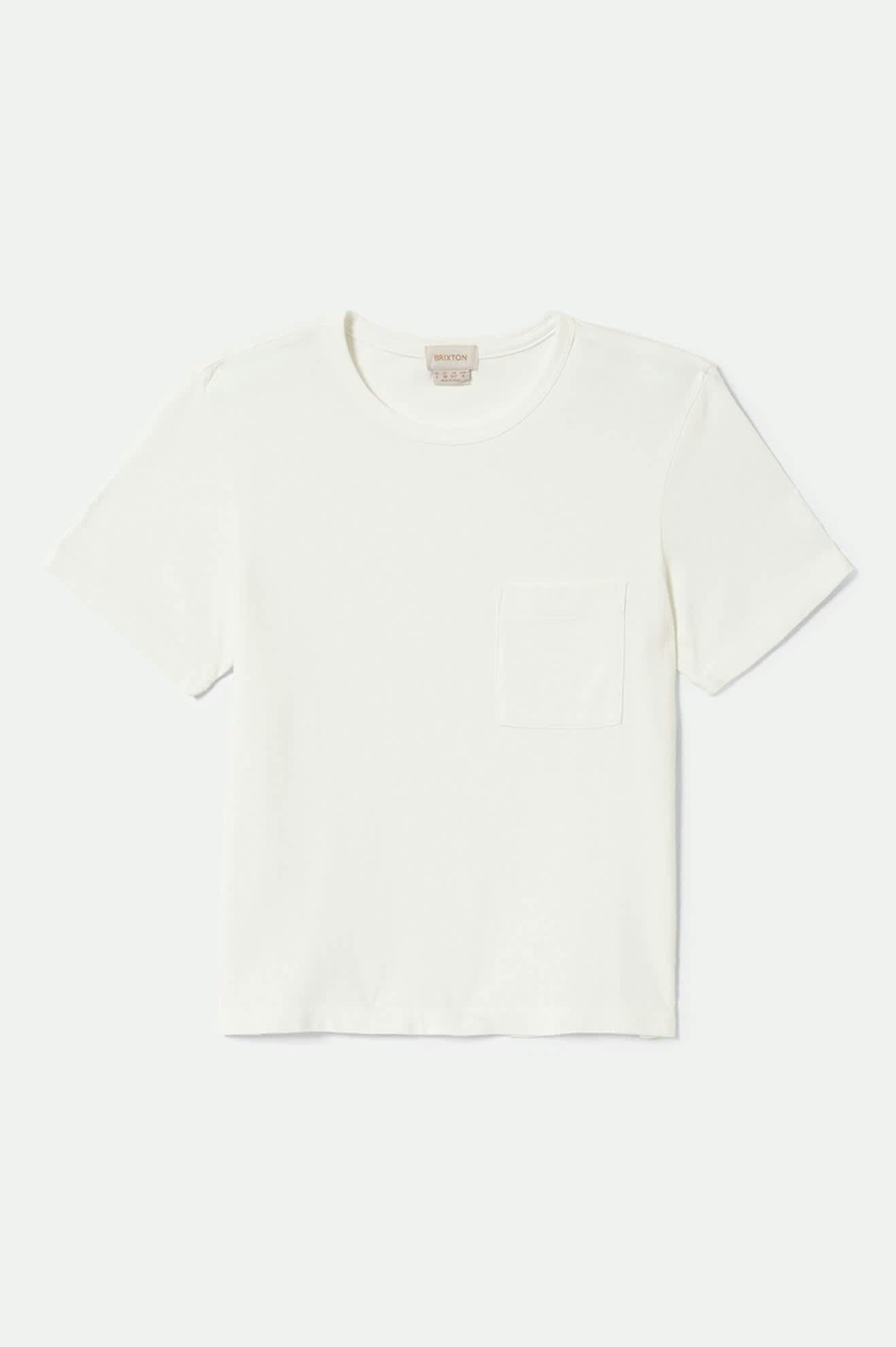 
       Women&#39;s Carefree Organic Garment Dye Perfect T-Shirt in the color Off White - Front Product View
     