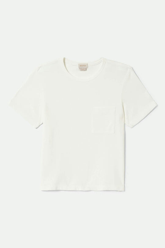 
       Women&#39;s Carefree Organic Garment Dye Perfect T-Shirt in the color Off White - Front Product View
     