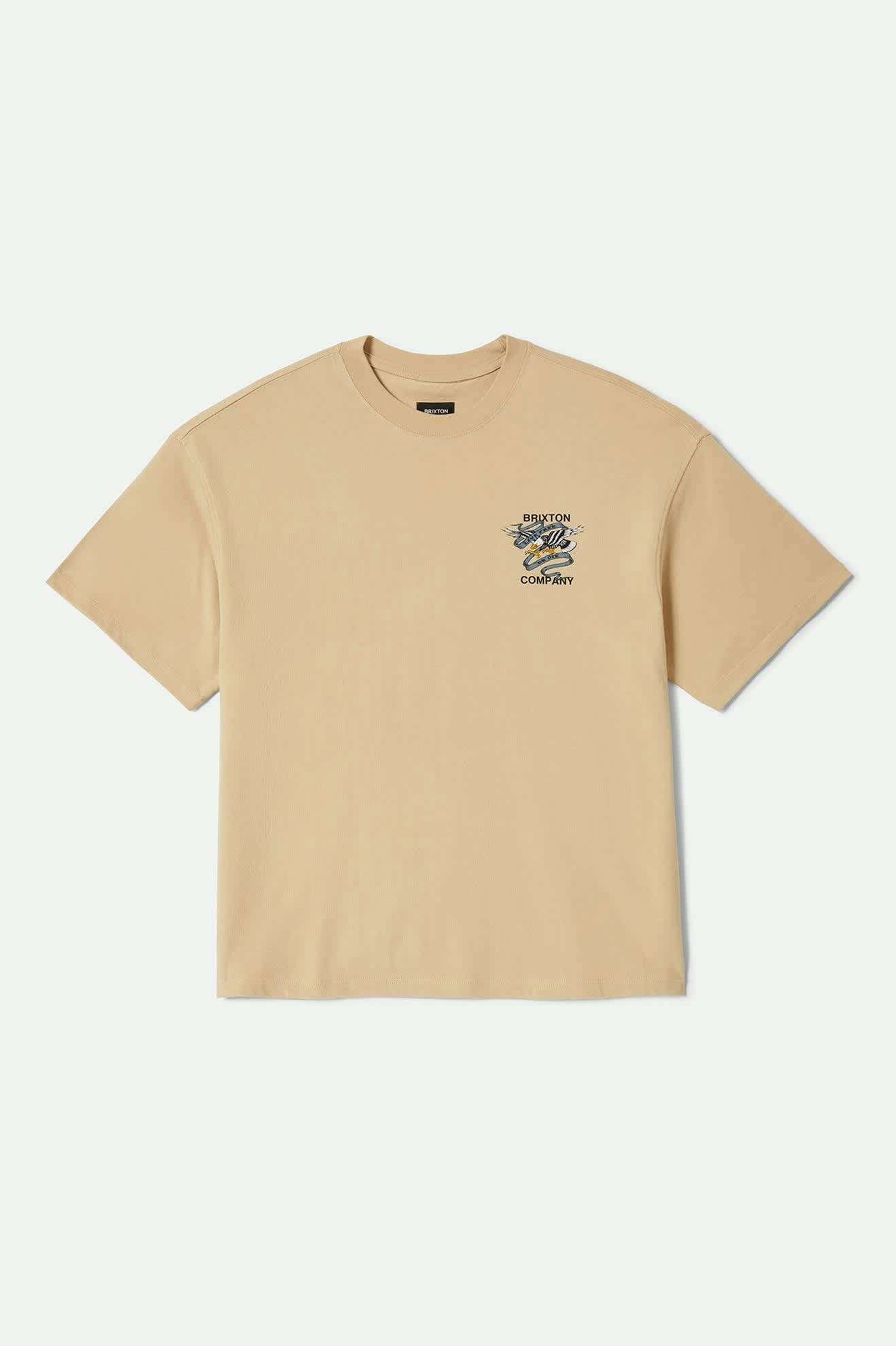 Men's Live Free Heavyweight Relaxed T-Shirt in the color Cream Classic Wash - Front Product View