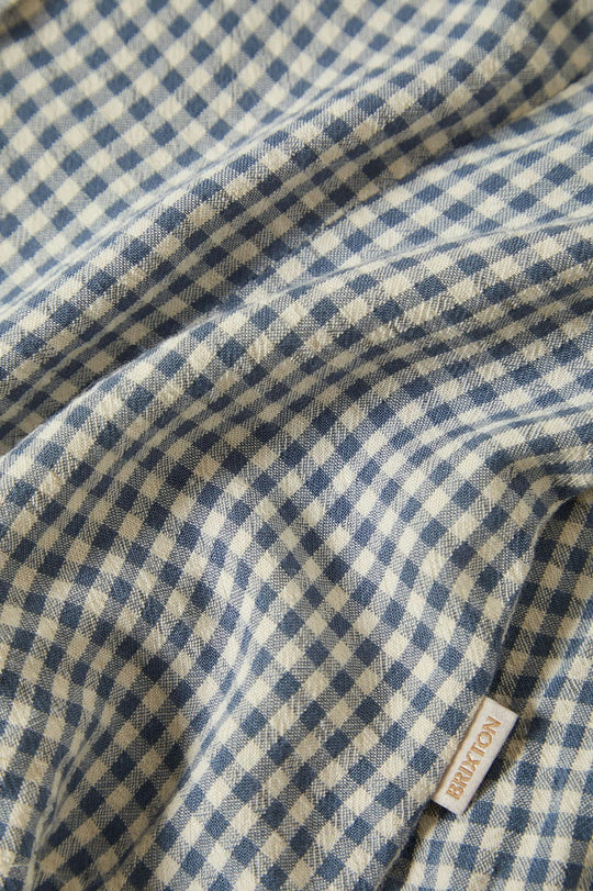 
       Women&#39;s The Meadow Blouse in the color Azure Blue Gingham - Additional Style View
     