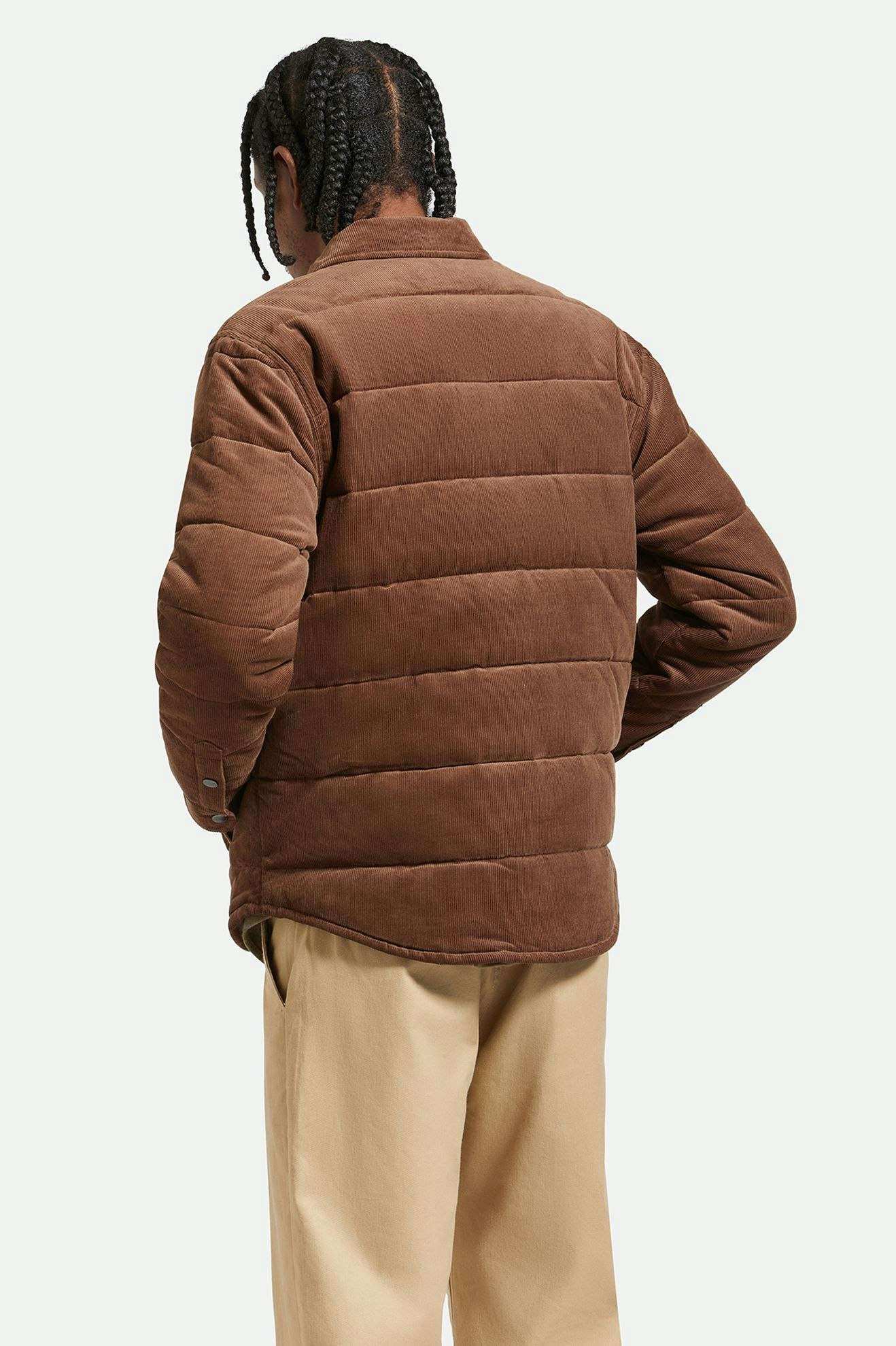 Men's Back Fit Image | Cass Jacket - Pinecone Brown Cord