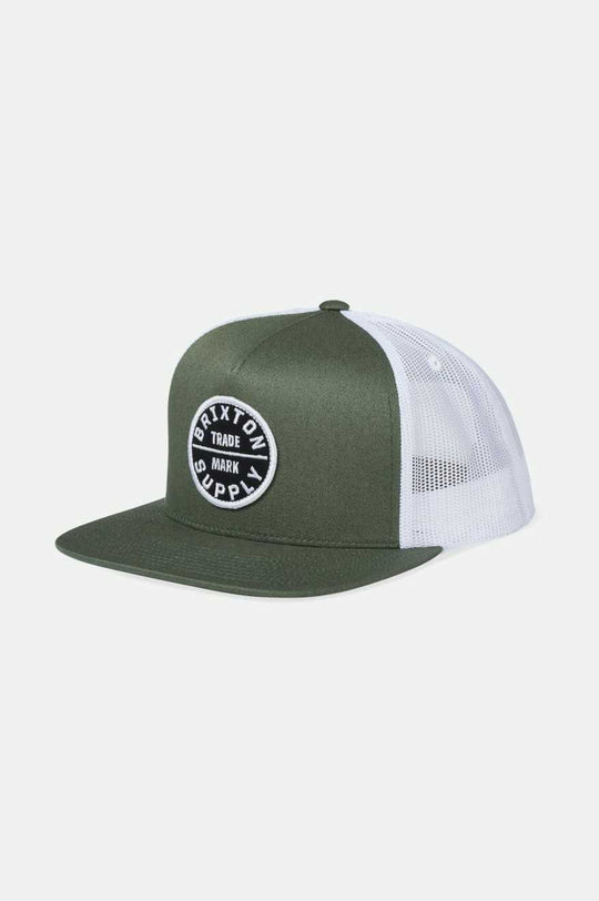 
       Brixton Men&#39;s Oath Trucker Hat - Agave Green/White | Main
     