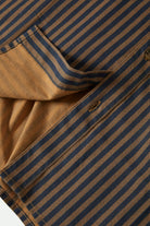 Men's Charter Print S/S Shirt in the color Washed Blue/Sunnaked  Stripe - Additional Laydown image