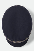 Unisex Fiddler Fisherman Cap in the color Navy/Sand Houndstooth - Additional Laydown image