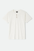 Men's Brixton Baseline Henley T-Shirt in the color Off White Vintage Wash - Front Product View