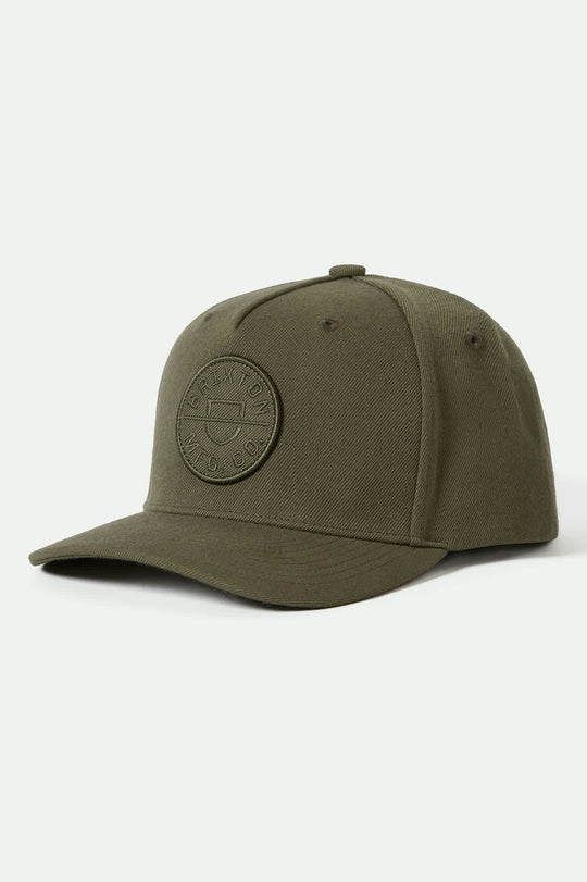 
       Unisex Crest Netplus Snapback in the color Ivy Green - Front Product View
     