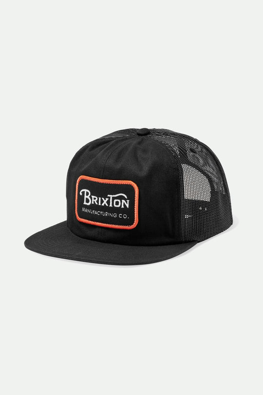 
       Brixton Grade Trucker Hat - Black/Orange/White
     