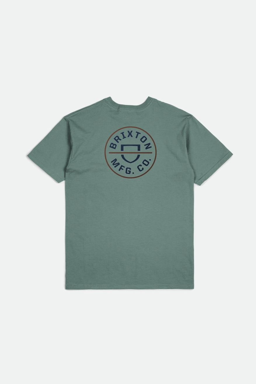 
       Brixton Crest II S/S Standard Tee - Chinois Green/Washed Navy/Sepia
     