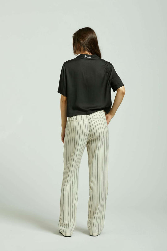 
       Women&#39;s Back Fit Image | Bedford Pant - Whitecap/Washed Black Pinstripe
     