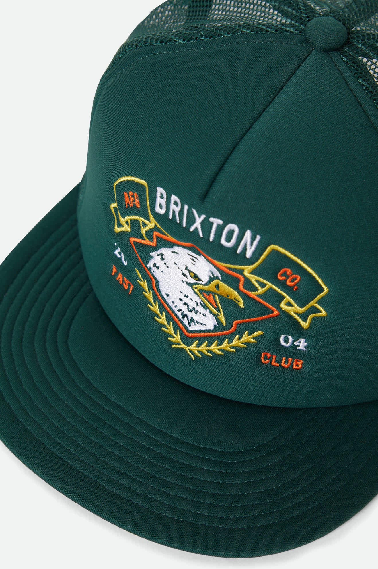 Unisex Ruckett Netplus Trucker Hat in the color Night Sage/Night Sage - Additional Laydown image