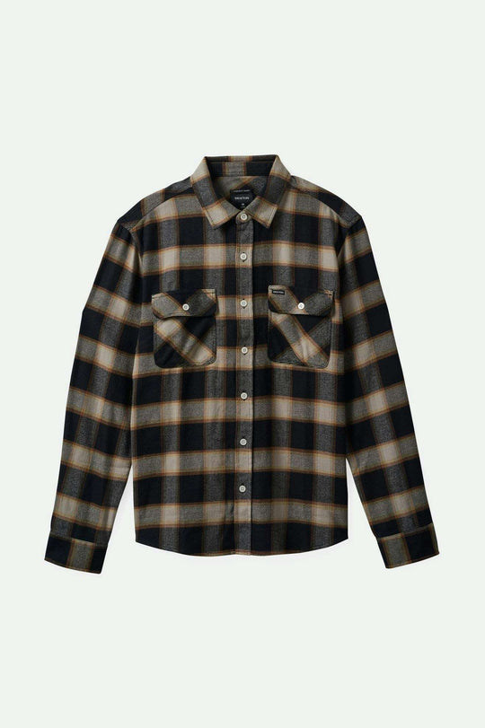 
       Brixton Men&#39;s 20th Anniversary Bowery L/S Flannel - Black/Cream | Main
     