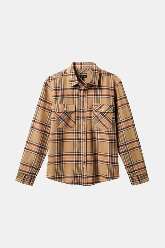 
       Brixton Bowery L/S Flannel - Sand/Off White/Terracotta
     