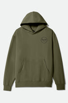 Men's Wheeler Hoodie in the color Army/Black - Front Product View
