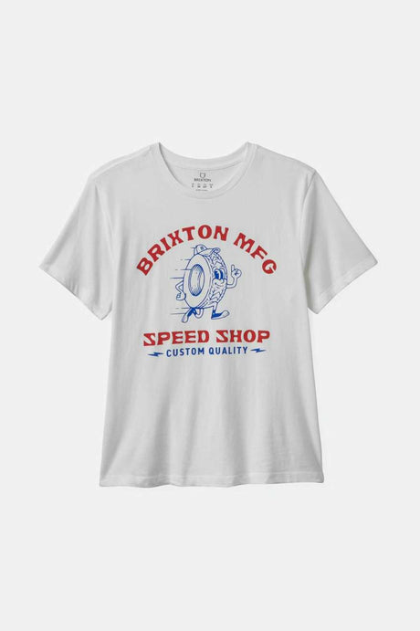 
       Brixton Women&#39;s Speed Shop Vintage Crew T-Shirt - White | Main
     