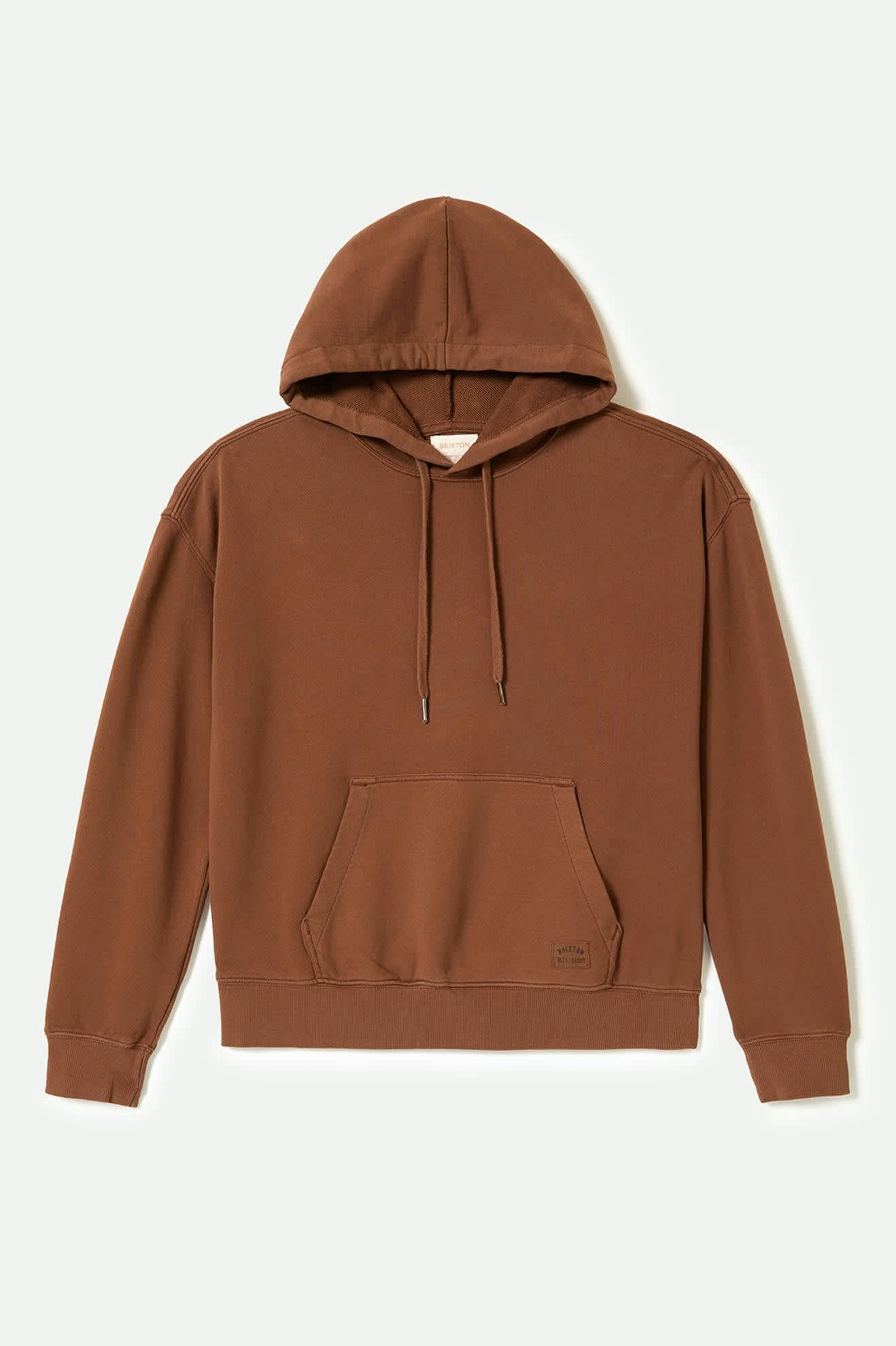 
       Women&#39;s Cross Loop French Terry Hoodie in the color Pinecone Brown - Front Product View
     