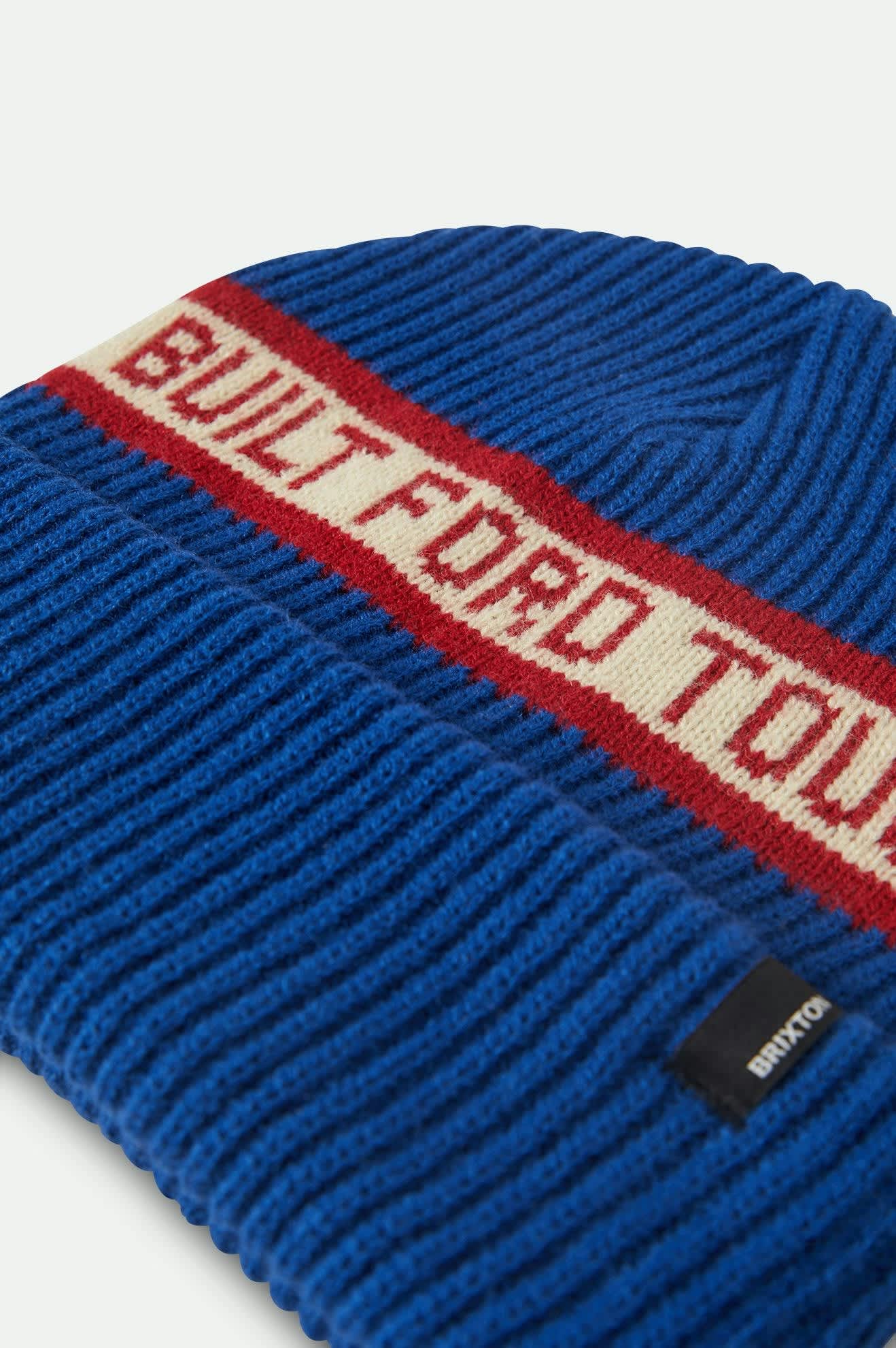 Unisex Ford Built Tough Beanie in the color Ford Blue - Additional Laydown image
