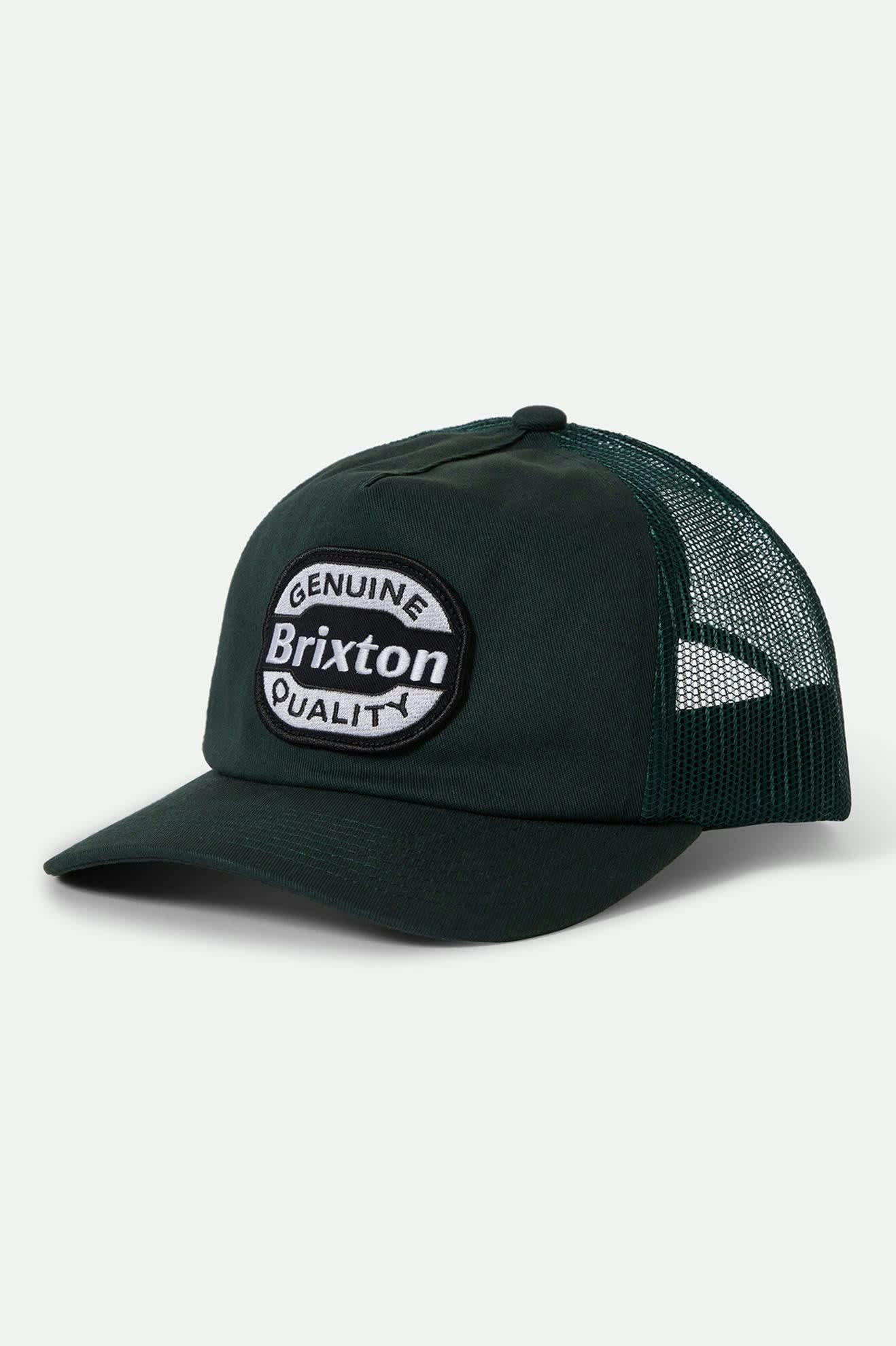 
       Unisex Keaton Netplus Trucker Hat in the color Deep Forest/Deep Forest - Front Product View
     