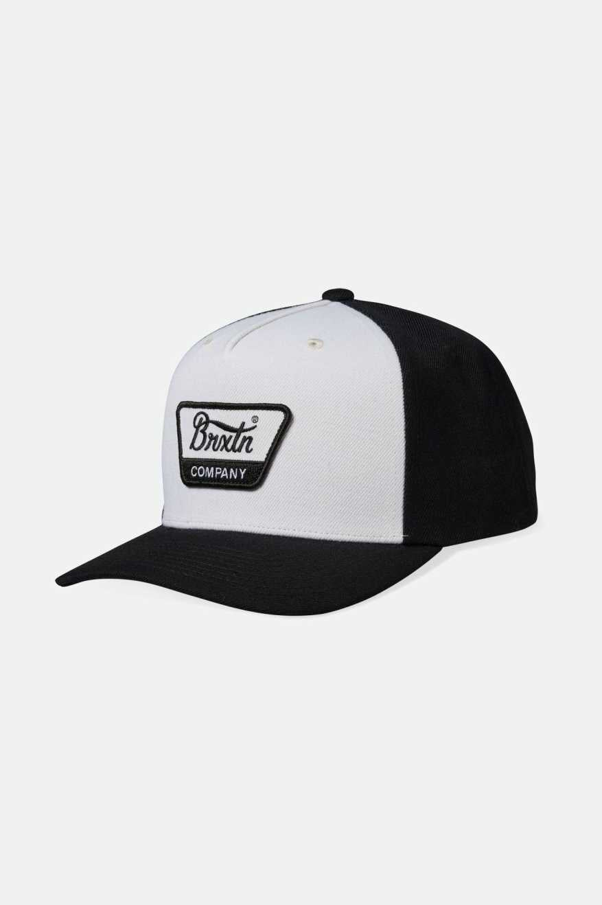 
       Brixton Men&#39;s Linwood Netplus Snapback - Black/White/Black | Main
     