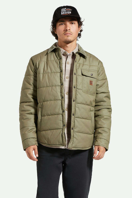 
       Men&#39;s Fit, front | Cass Waxed Canvas Jacket - Olive Surplus
     