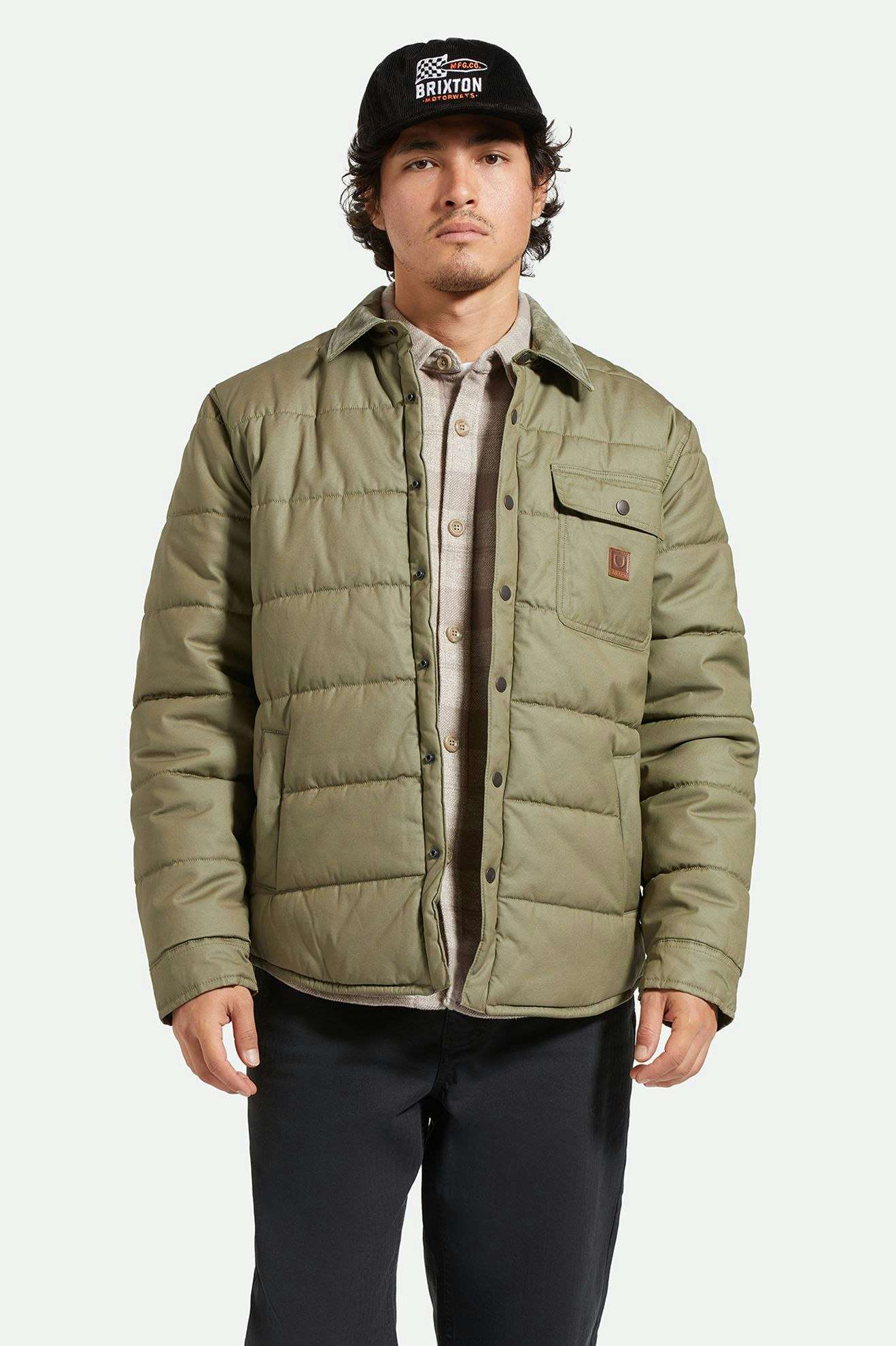 Men's Fit, front | Cass Waxed Canvas Jacket - Olive Surplus