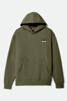 Men's Linwood Hoodie in the color Army/Black/Off White - Front Product View
