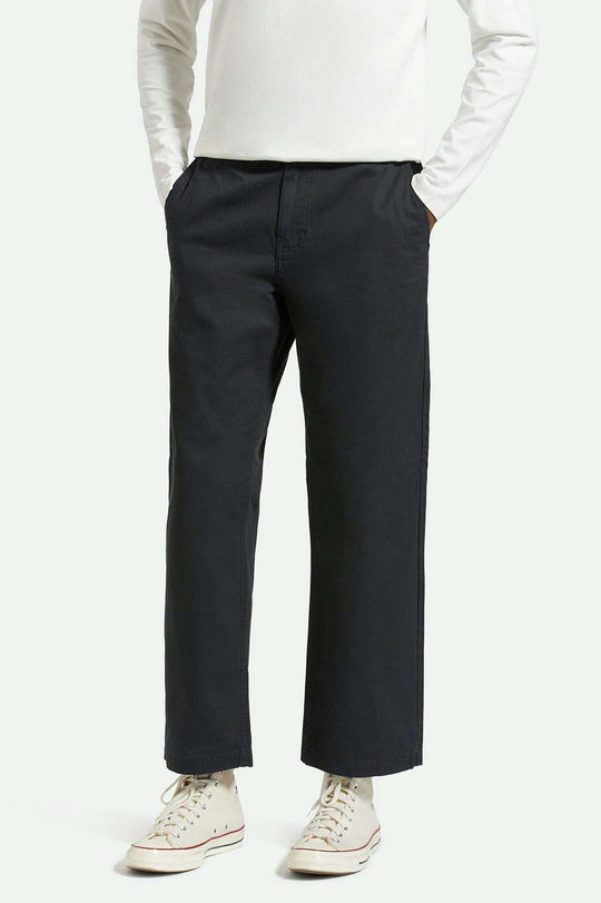 
       Men&#39;s Lifestyle 1 | Surplus Herringbone Relaxed Trouser Pant - Washed Black
     