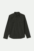 Men's Wayne Western L/S Shirt in the color Asphalt Black - Front Product View