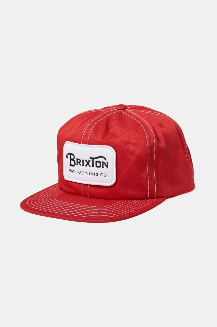 
       Brixton Men&#39;s Grade Snapback - Red | Main
     