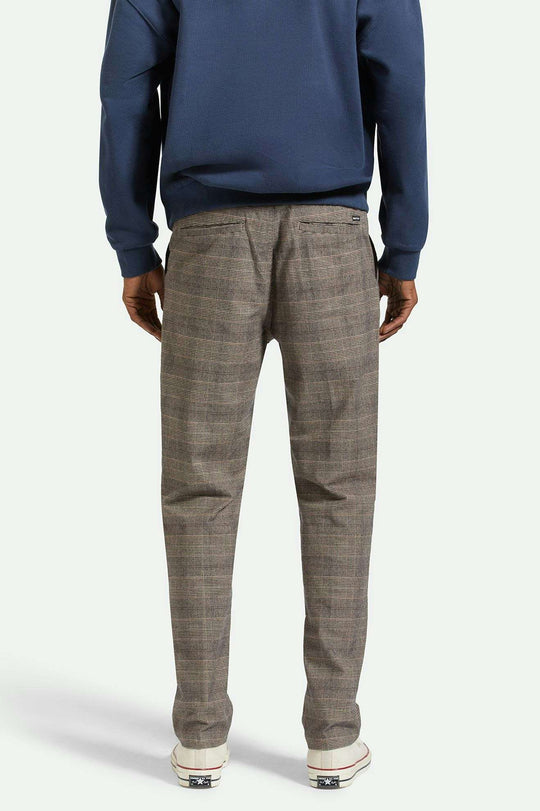 
       Men&#39;s Back Fit Image | Broadway Houndstooth E-waist Relaxed Pant - Brown/Cream Houndstooth
     