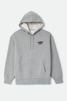 Men's Ewing Hood in the color Heather Grey - Front Product View