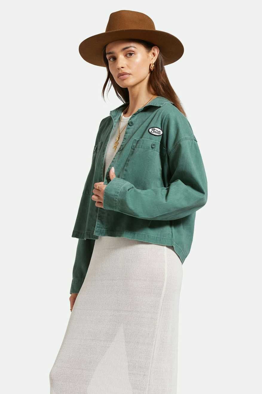 
       Women&#39;s Side Fit | Utopia L/S Overshirt - Garden Topiary
     