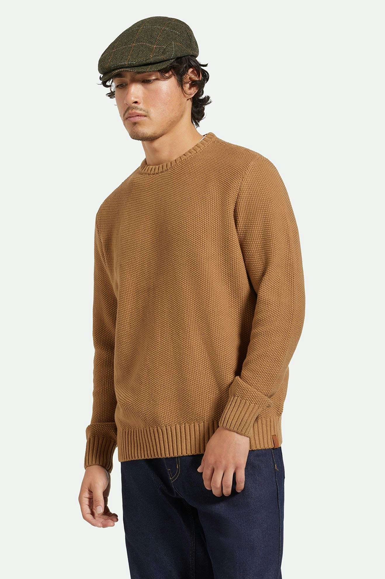 
       Men&#39;s Fit, front | Jacques Waffle Knit Sweater - Tiger&#39;s Eye
     