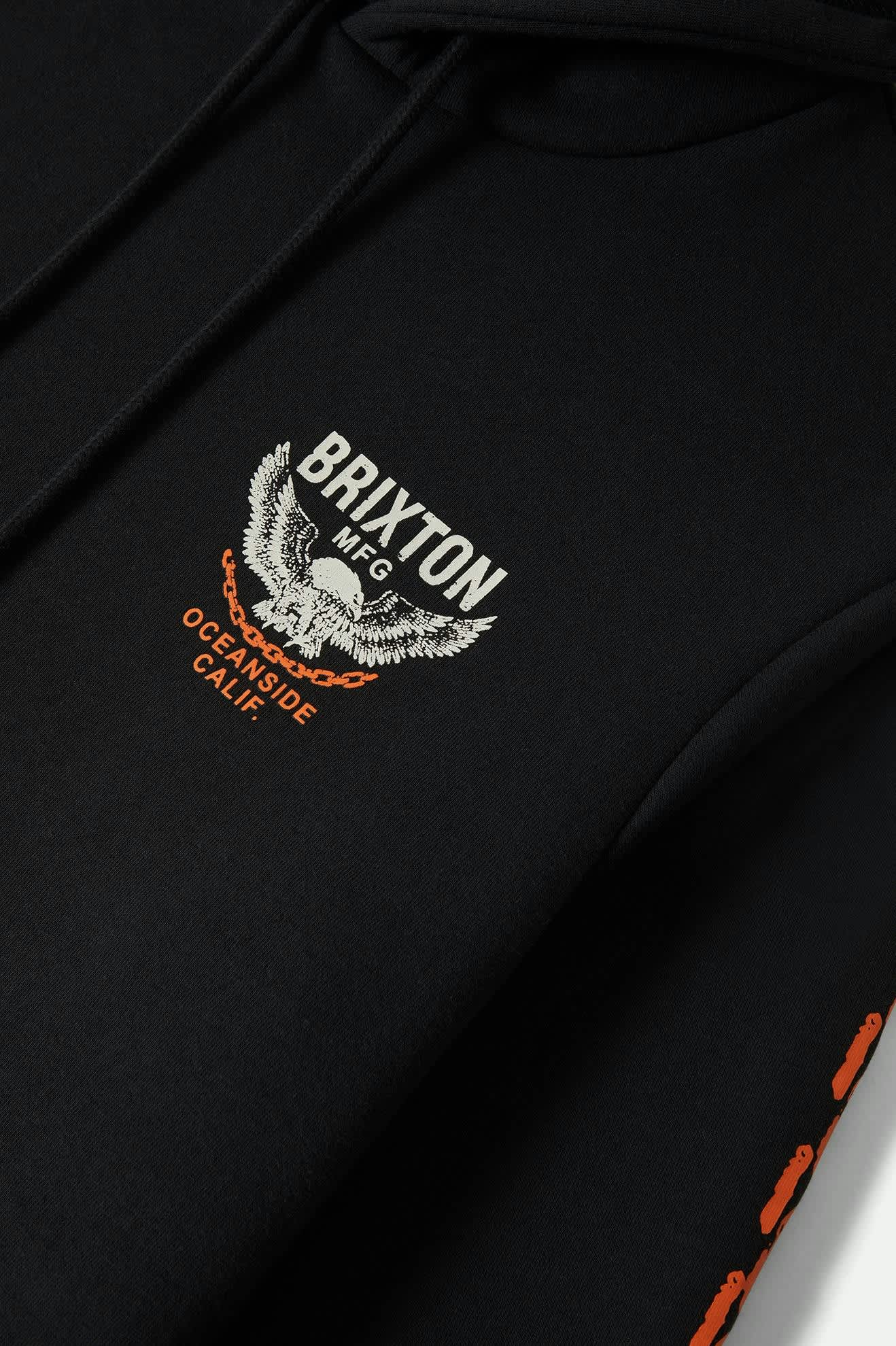 Men's Waller Hoodie in the color Black - Additional Laydown image