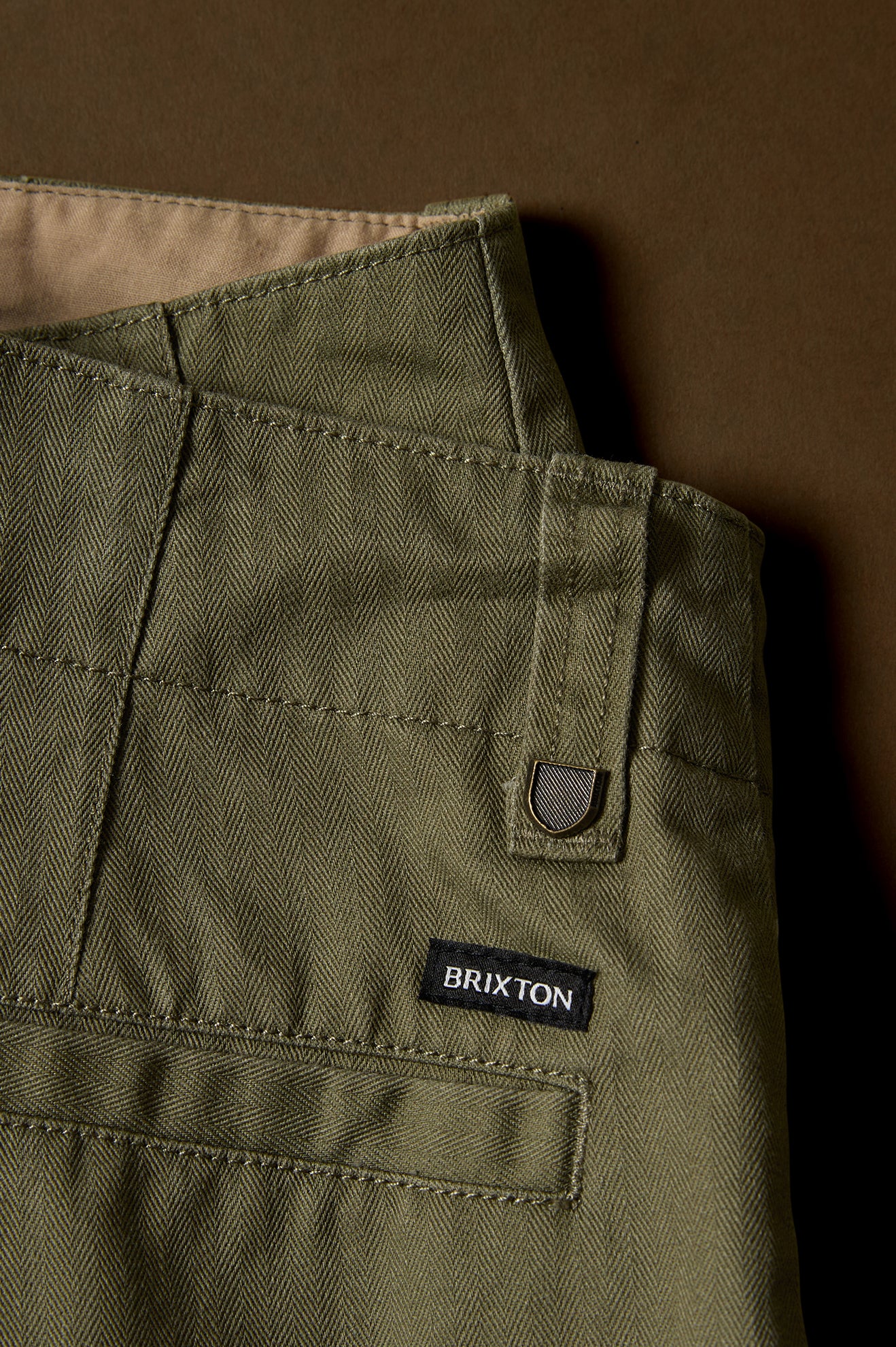 
       Brixton Surplus Herringbone Relaxed Trouser Pant - Olive Surplus
     