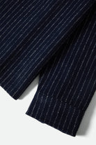 Men's Selden Soft Brushed Flannel in the color Mood Indigo Pinestripe - Additional Laydown image
