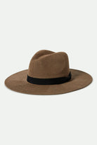 Women's Lyons Knit Packable Hat in the color Dark Tan/Black - Front Product View
