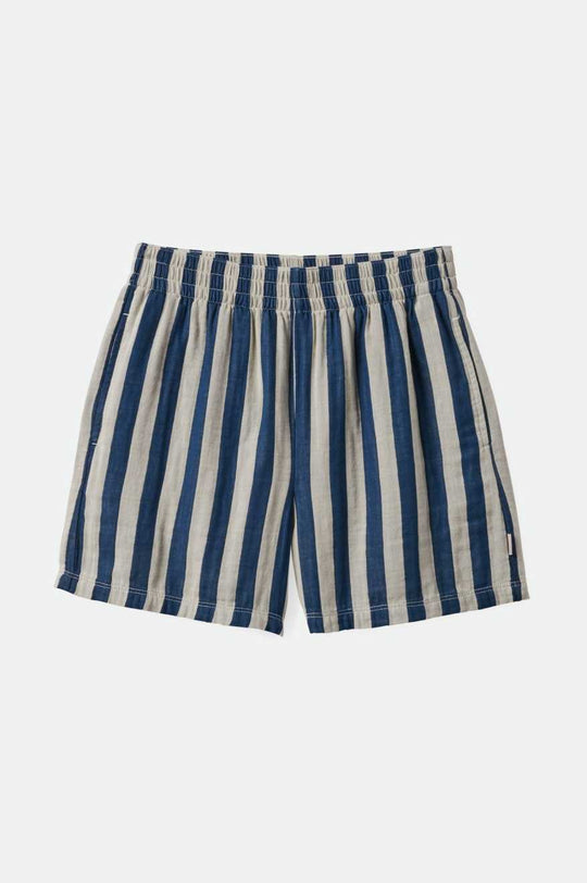 
       Brixton Mykonos Stripe Boxer Short - Deep Sea
     