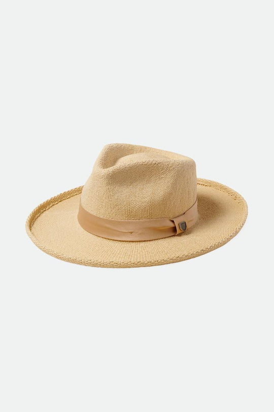 
       Brixton Victoria Straw Fedora - Natural/Oat Milk
     