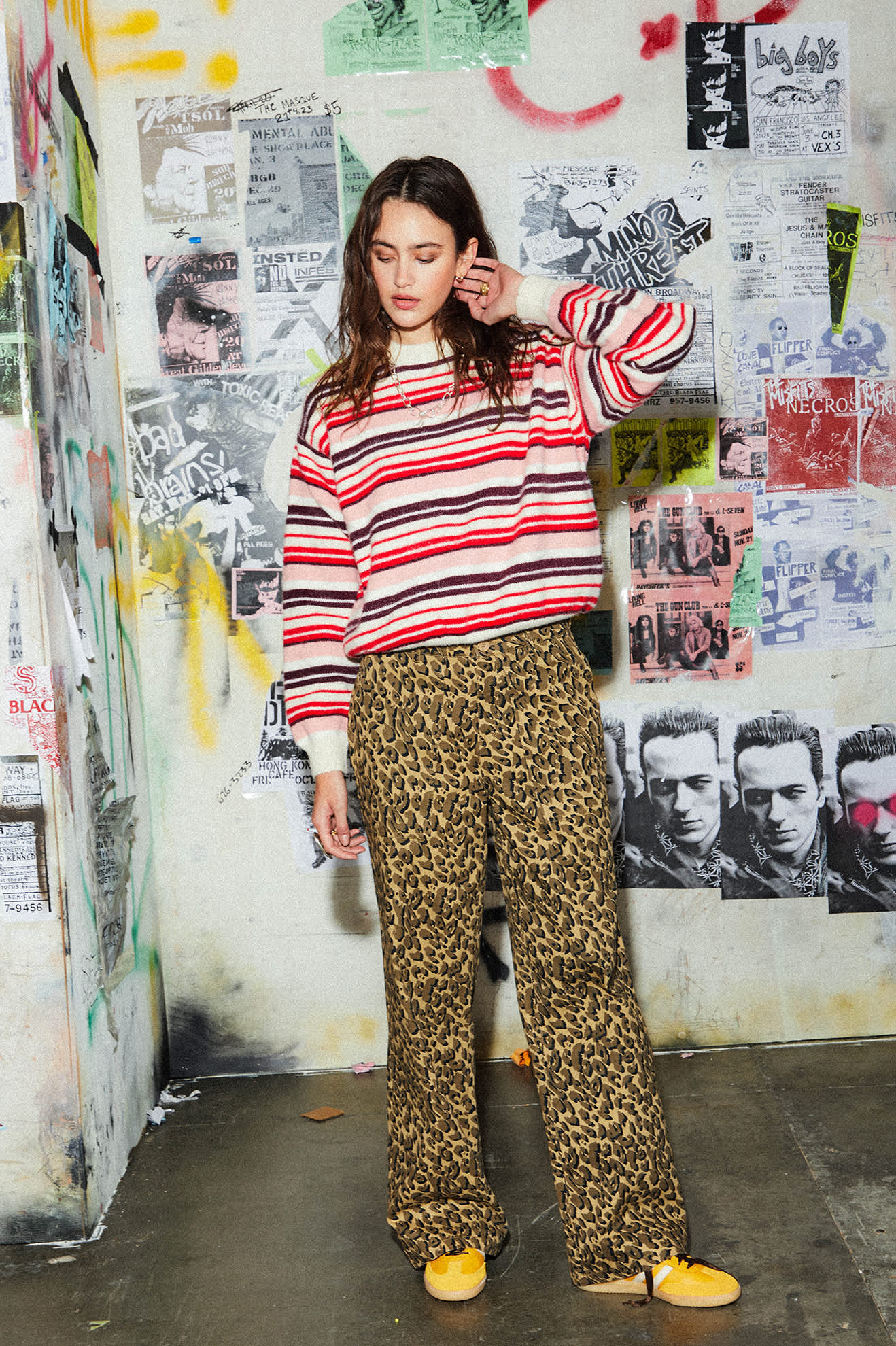Women's Cozy Crew Sweater in the color Multi Stripe - Men's Lifestyle image