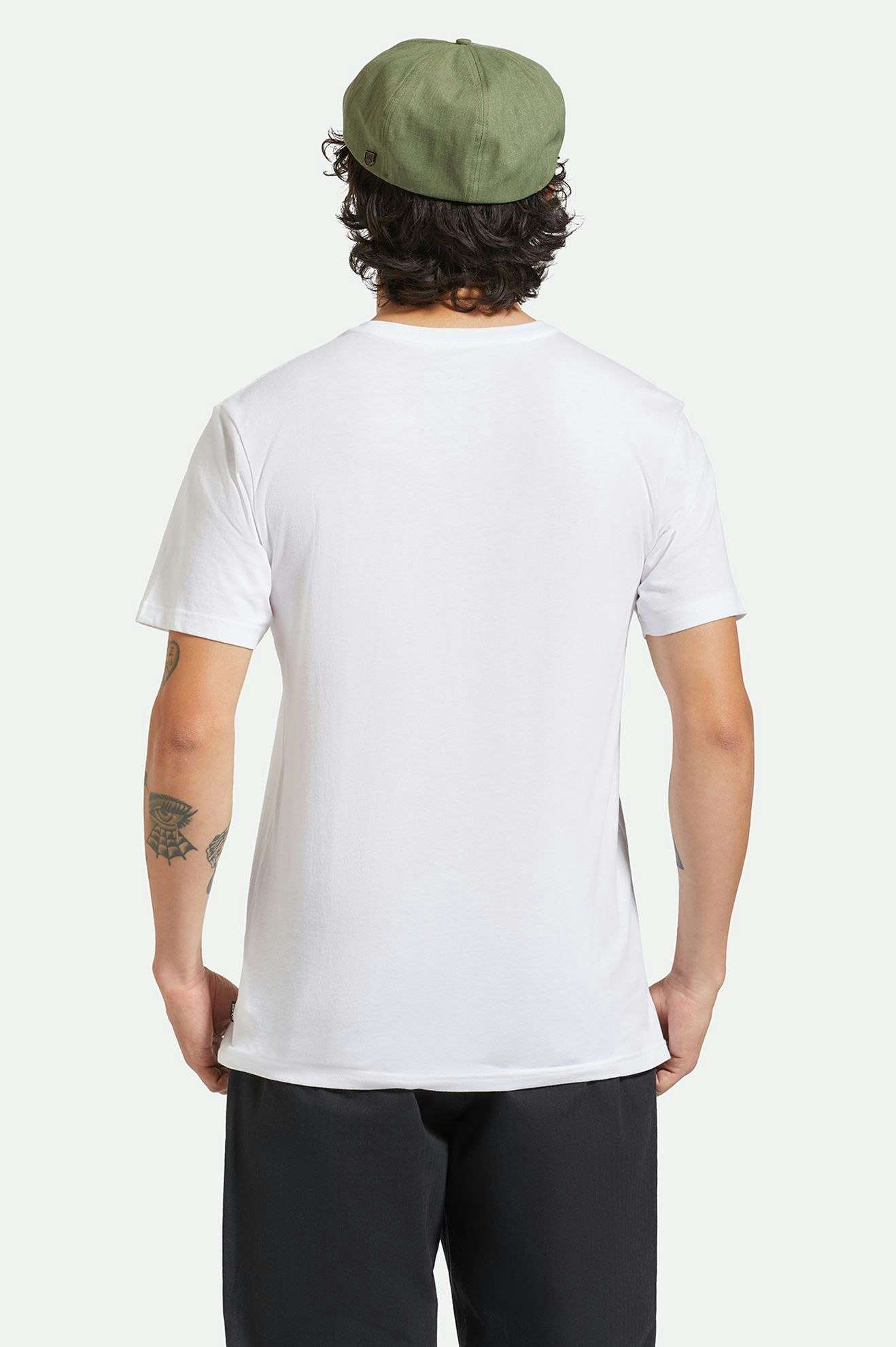 
       Men&#39;s Back Fit Image | Fender Volume S/S Pocket T-Shirt - White
     