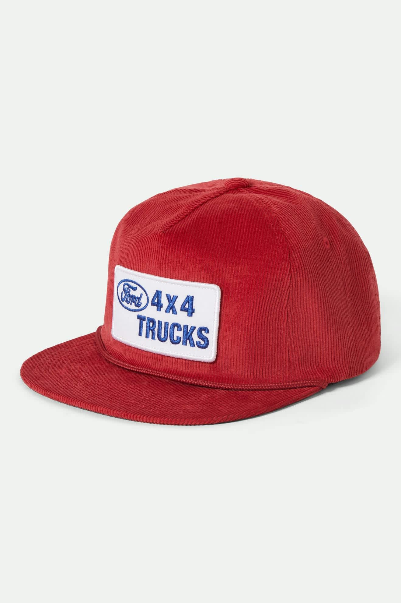 Unisex Ford 4X4 Snapback in the color Candy Apple Red - Front Product View