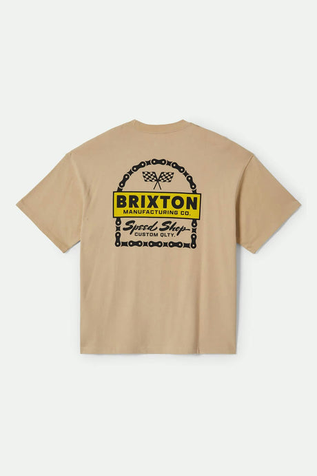 
       Men&#39;s Drayton Heavyweight Relaxed T-Shirt in the color Cream Classic Wash - Back Style View
     