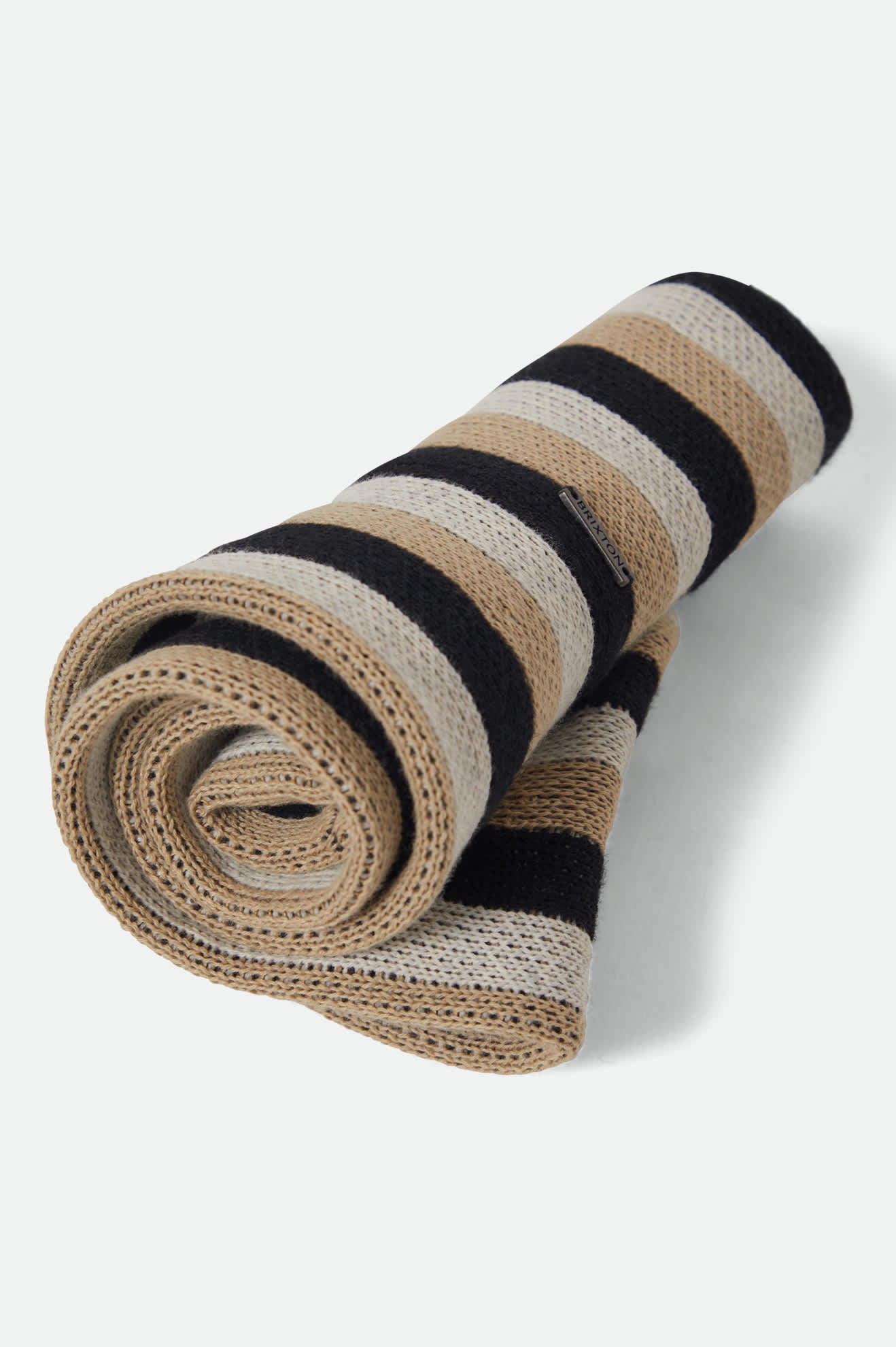 Women's Lisboa Knit Packable Bucket Hat in the color Black/Sand/Whitecap - Additional Laydown image