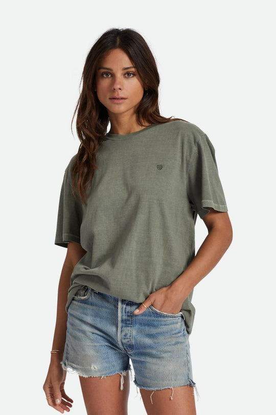 
       Brixton Vintage Reserve S/S Tee - Olive Vintage Wash
     